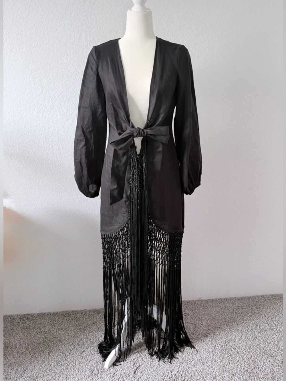 Zara | Fringed Linen Dress Limited Edition | Size S | NWT - Picture 12 of 14